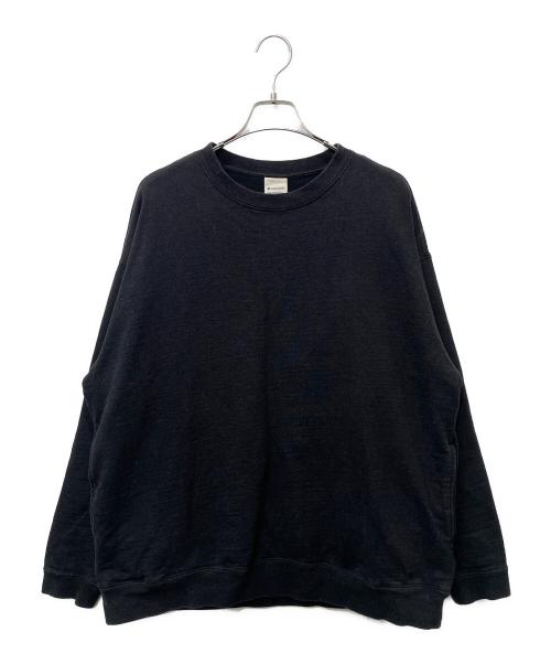 Snow peak（スノーピーク）snow peak (スノーピーク) クルーネックスウェット ブラック サイズ:Largeの古着・服飾アイテム