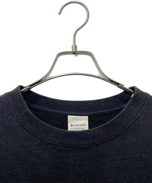 Snow peak（スノーピーク）snow peak (スノーピーク) クルーネックスウェット ブラック サイズ:Largeの古着・服飾アイテム