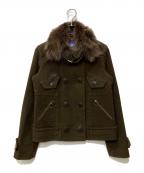 BURBERRY BLUE LABELバーバリー ブルー レーベル）の古着「ショートPコート」｜ブラウン