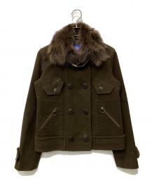 BURBERRY BLUE LABEL（バーバリー ブルー レーベル）の古着「ショートPコート」｜ブラウン