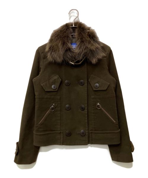 BURBERRY BLUE LABEL（バーバリー ブルー レーベル）BURBERRY BLUE LABEL (バーバリー ブルー レーベル) ショートPコート ブラウン サイズ:38の古着・服飾アイテム