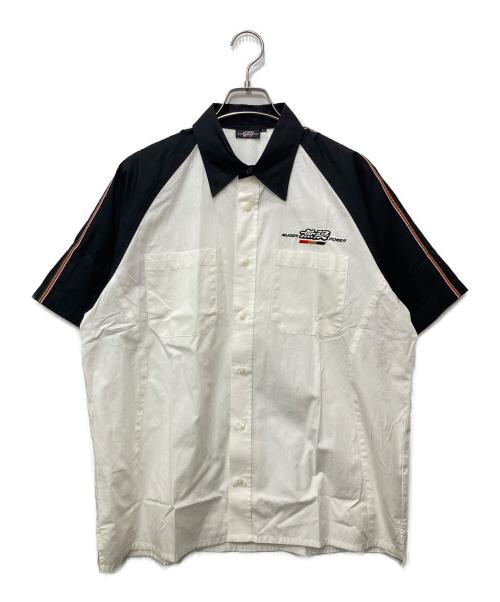 HONDA Racing（ホンダレーシング）HONDA Racing (ホンダレーシング) 半袖シャツ ホワイト×ブラック サイズ:Lの古着・服飾アイテム
