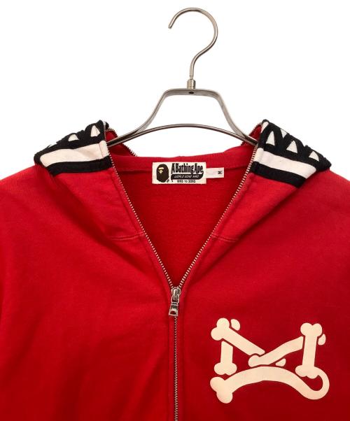 A BATHING APE（アベイシングエイプ）A BATHING APE (アベイシングエイプ) ジップパーカー レッド サイズ:Mの古着・服飾アイテム