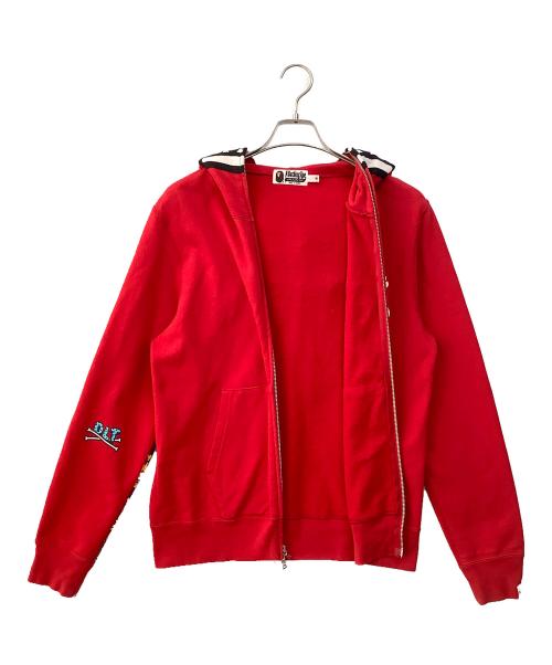 A BATHING APE（アベイシングエイプ）A BATHING APE (アベイシングエイプ) ジップパーカー レッド サイズ:Mの古着・服飾アイテム