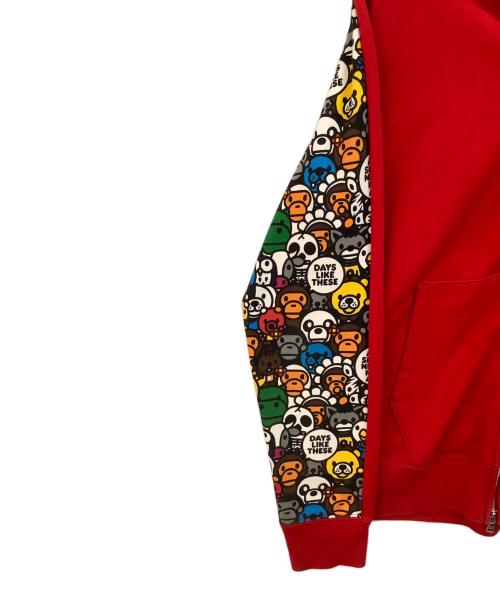 A BATHING APE（アベイシングエイプ）A BATHING APE (アベイシングエイプ) ジップパーカー レッド サイズ:Mの古着・服飾アイテム
