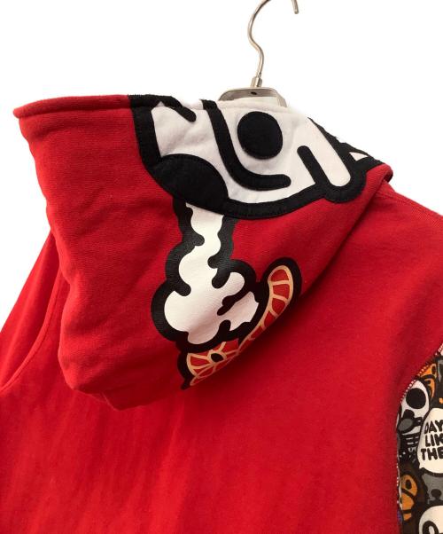 A BATHING APE（アベイシングエイプ）A BATHING APE (アベイシングエイプ) ジップパーカー レッド サイズ:Mの古着・服飾アイテム