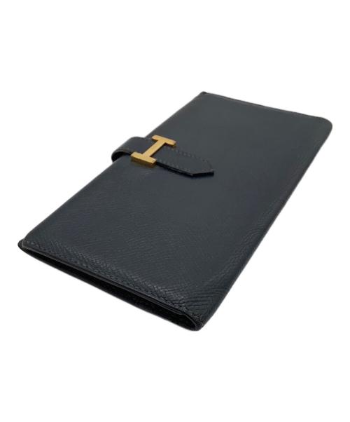 HERMES（エルメス）HERMES (エルメス) ベアン　長財布 ネイビーの古着・服飾アイテム