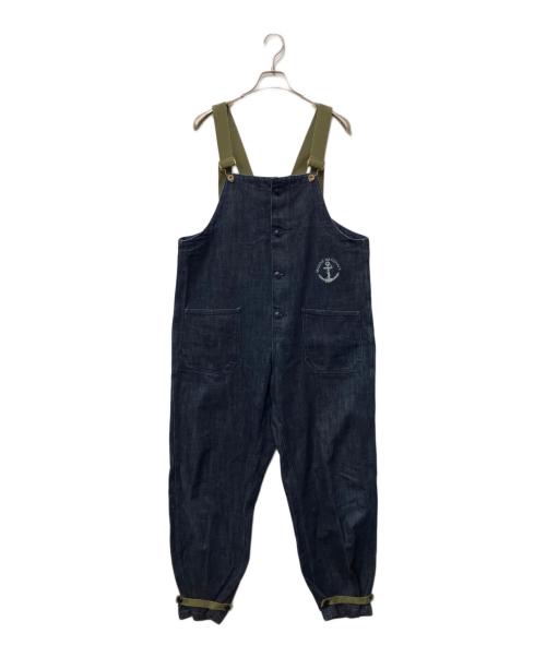 Maden Workwear（メイデンワークウェアー）Maden workwear (メイデンワークウェアー) 海軍ミリタリーオーバーオールサロペットデニムパンツ インディゴ サイズ:XXLの古着・服飾アイテム