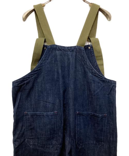 Maden Workwear（メイデンワークウェアー）Maden workwear (メイデンワークウェアー) 海軍ミリタリーオーバーオールサロペットデニムパンツ インディゴ サイズ:XXLの古着・服飾アイテム