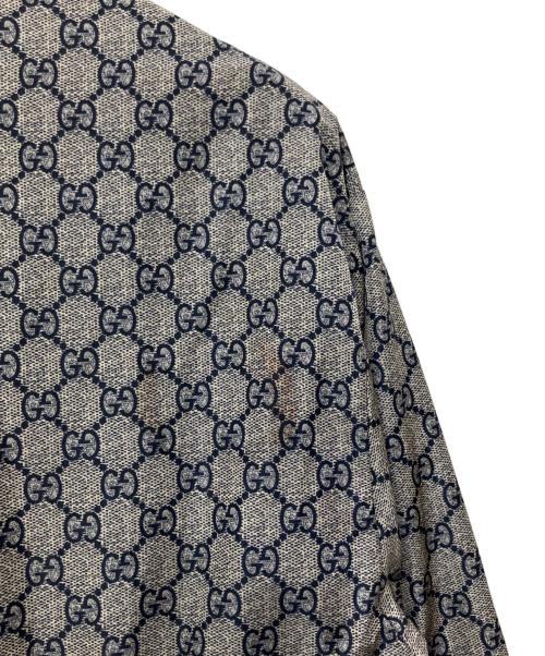 GUCCI（グッチ）GUCCI (グッチ) テクニカルジャージジャケット グレー×ネイビー サイズ:Sの古着・服飾アイテム