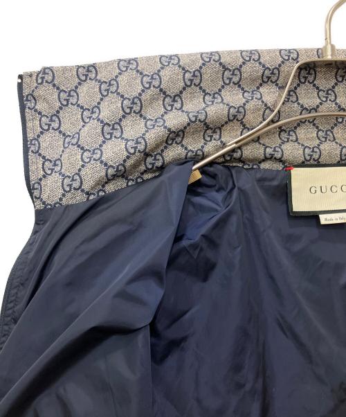 GUCCI（グッチ）GUCCI (グッチ) テクニカルジャージジャケット グレー×ネイビー サイズ:Sの古着・服飾アイテム