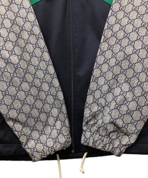 GUCCI（グッチ）GUCCI (グッチ) テクニカルジャージジャケット グレー×ネイビー サイズ:Sの古着・服飾アイテム