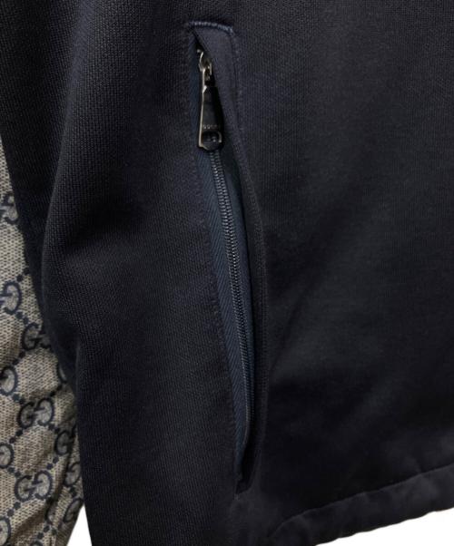 GUCCI（グッチ）GUCCI (グッチ) テクニカルジャージジャケット グレー×ネイビー サイズ:Sの古着・服飾アイテム