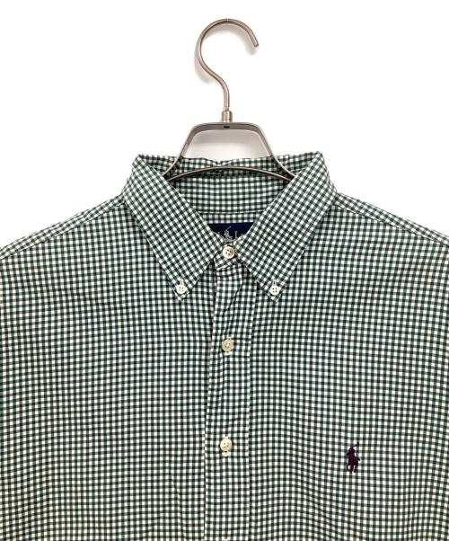 RALPH LAUREN（ラルフローレン）RALPH LAUREN (ラルフローレン) 長袖シャツ グリーン×ホワイト サイズ:16 1/2 34/35の古着・服飾アイテム