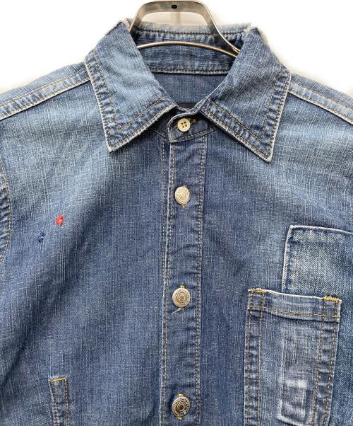 DSQUARED2（ディースクエアード）DSQUARED2 (ディースクエアード) デニムシャツ インディゴ サイズ:48の古着・服飾アイテム