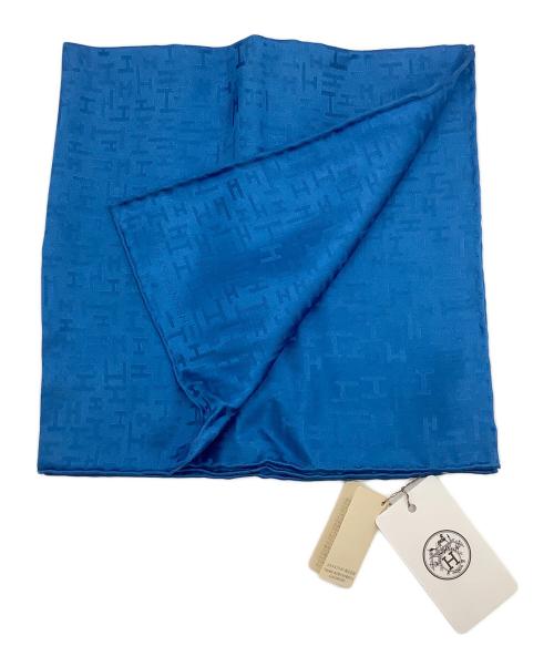 HERMES（エルメス）HERMES (エルメス) ポケットチーフ ブルー 未使用品の古着・服飾アイテム