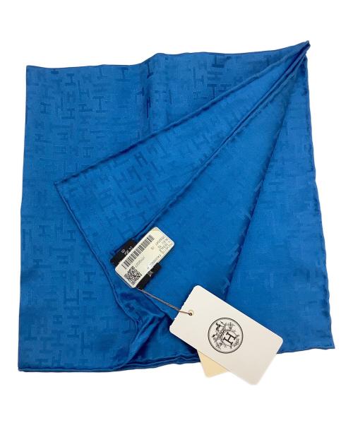 HERMES（エルメス）HERMES (エルメス) ポケットチーフ ブルー 未使用品の古着・服飾アイテム