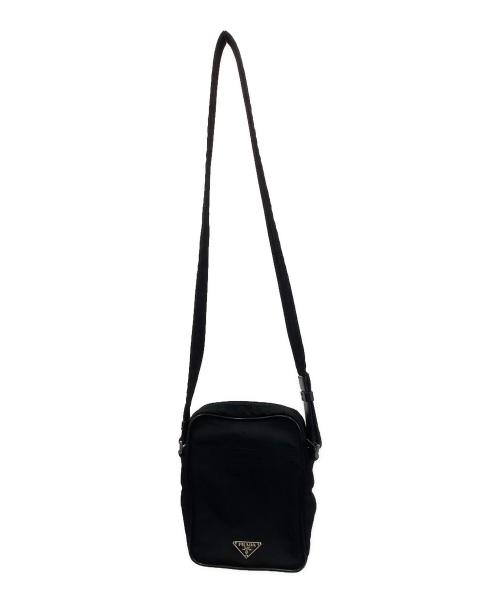 PRADA（プラダ）PRADA (プラダ) ナイロンショルダーバッグ ブラックの古着・服飾アイテム