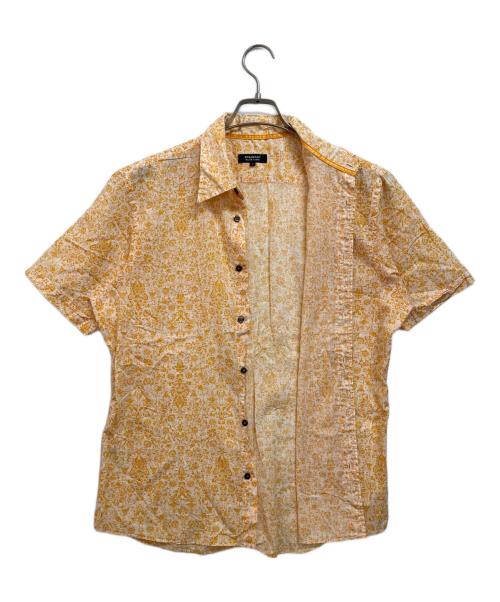 BURBERRY BLACK LABEL（バーバリーブラックレーベル）BURBERRY BLACK LABEL (バーバリーブラックレーベル) 半袖シャツ オレンジ×ホワイト サイズ:3の古着・服飾アイテム