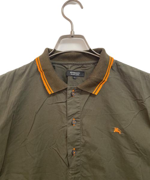 BURBERRY BLACK LABEL（バーバリーブラックレーベル）BURBERRY BLACK LABEL (バーバリーブラックレーベル) ポロシャツ カーキ×オレンジ サイズ:3の古着・服飾アイテム