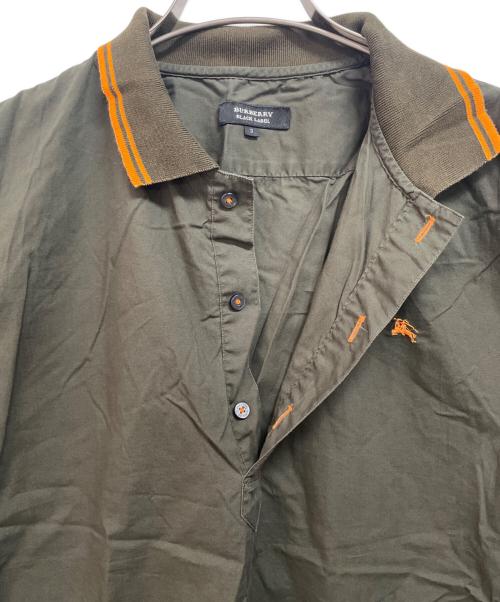 BURBERRY BLACK LABEL（バーバリーブラックレーベル）BURBERRY BLACK LABEL (バーバリーブラックレーベル) ポロシャツ カーキ×オレンジ サイズ:3の古着・服飾アイテム