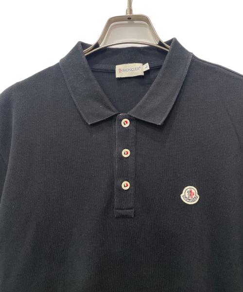 MONCLER（モンクレール）MONCLER (モンクレール) ポロシャツ ブラック サイズ:Lの古着・服飾アイテム