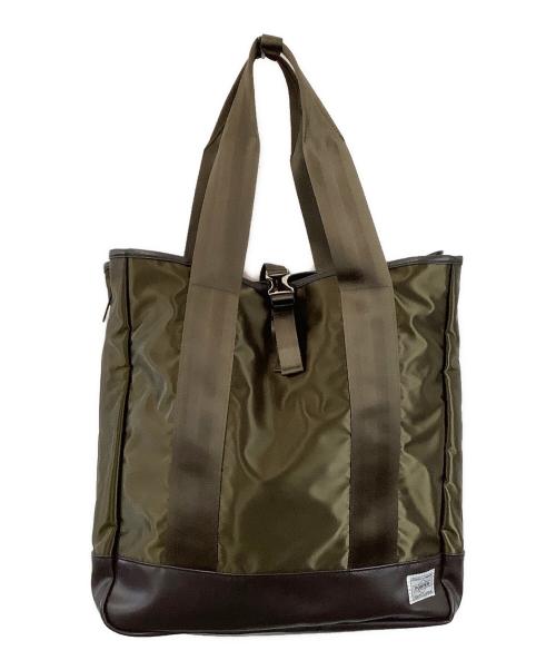 PORTER（ポーター）PORTER (ポーター) SAC'S BAR (サックスバー) 2WAYバッグ ブラウンの古着・服飾アイテム