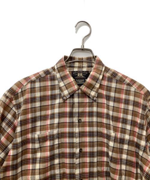 RRL（ダブルアールエル）RRL (ダブルアールエル) 半袖シャツ ブラウン サイズ:Sの古着・服飾アイテム
