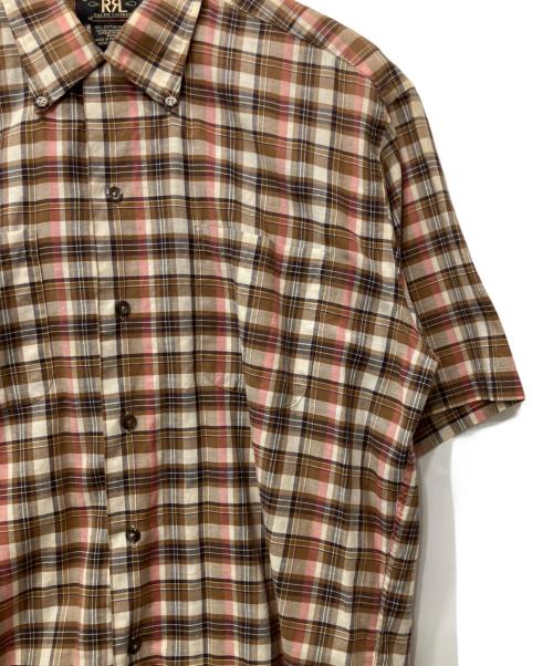 RRL（ダブルアールエル）RRL (ダブルアールエル) 半袖シャツ ブラウン サイズ:Sの古着・服飾アイテム