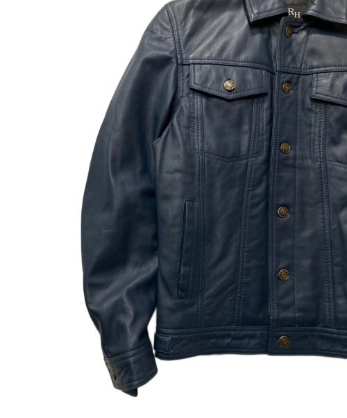 RHENIUM（レニウム）RHENIUM (レニウム) レザージャケット ブルー サイズ:38の古着・服飾アイテム