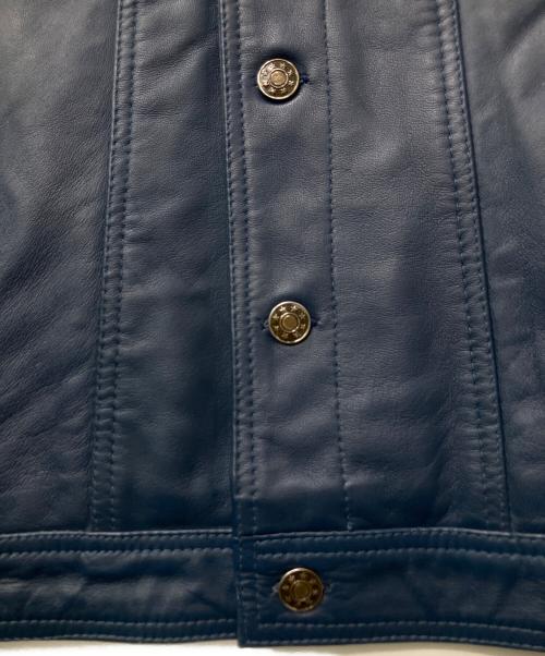 RHENIUM（レニウム）RHENIUM (レニウム) レザージャケット ブルー サイズ:38の古着・服飾アイテム