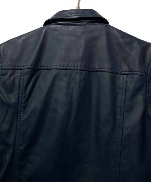RHENIUM（レニウム）RHENIUM (レニウム) レザージャケット ブルー サイズ:38の古着・服飾アイテム