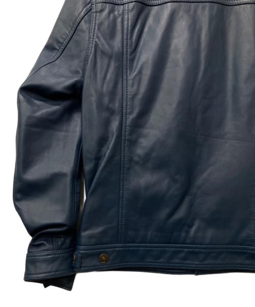 RHENIUM（レニウム）RHENIUM (レニウム) レザージャケット ブルー サイズ:38の古着・服飾アイテム