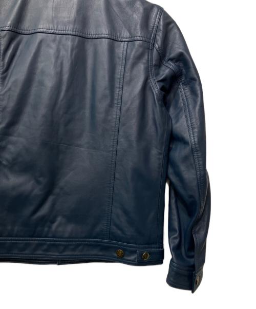 RHENIUM（レニウム）RHENIUM (レニウム) レザージャケット ブルー サイズ:38の古着・服飾アイテム