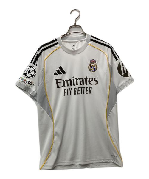 adidas（アディダス）adidas (アディダス) サッカーユニフォーム ホワイト×ブラック サイズ:Lの古着・服飾アイテム