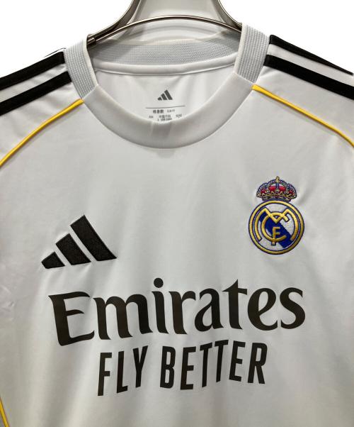 adidas（アディダス）adidas (アディダス) サッカーユニフォーム ホワイト×ブラック サイズ:Lの古着・服飾アイテム