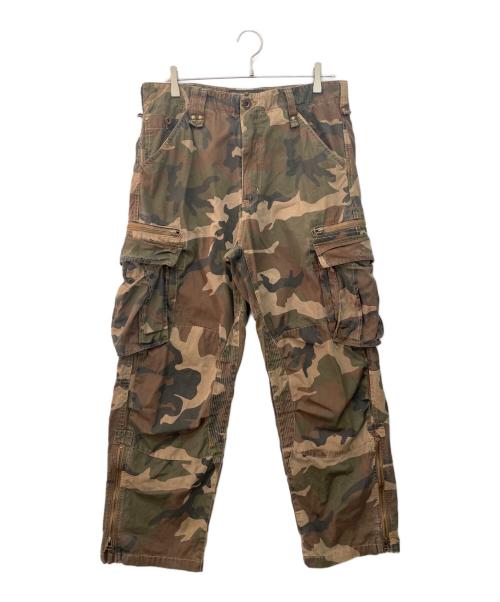 AVIREX（アヴィレックス）AVIREX (アヴィレックス) カーゴパンツ ブラウン×カーキ サイズ:Lの古着・服飾アイテム