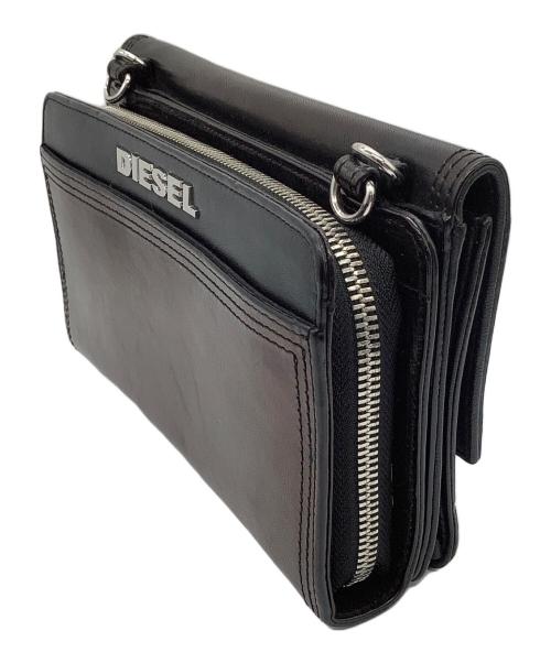 DIESEL（ディーゼル）DIESEL (ディーゼル) ショルダーウォレット ブラック×ブラウンの古着・服飾アイテム