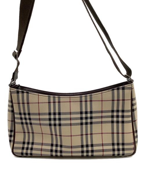 BURBERRY（バーバリー）BURBERRY (バーバリー) ショルダーバッグ ブラウン×ベージュの古着・服飾アイテム