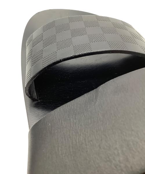 LOUIS VUITTON（ルイ ヴィトン）LOUIS VUITTON (ルイ ヴィトン) ダミエ　アンフィニ レザー サンダル ブラック サイズ:7の古着・服飾アイテム