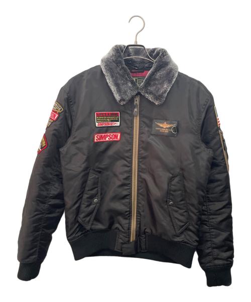 SIMPSON（シンプソン）SIMPSON (シンプソン) MA-1ジャケット ブラック サイズ:Lの古着・服飾アイテム
