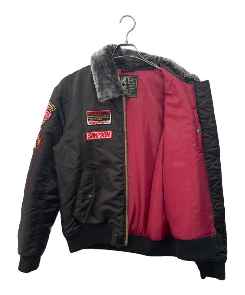 SIMPSON（シンプソン）SIMPSON (シンプソン) MA-1ジャケット ブラック サイズ:Lの古着・服飾アイテム