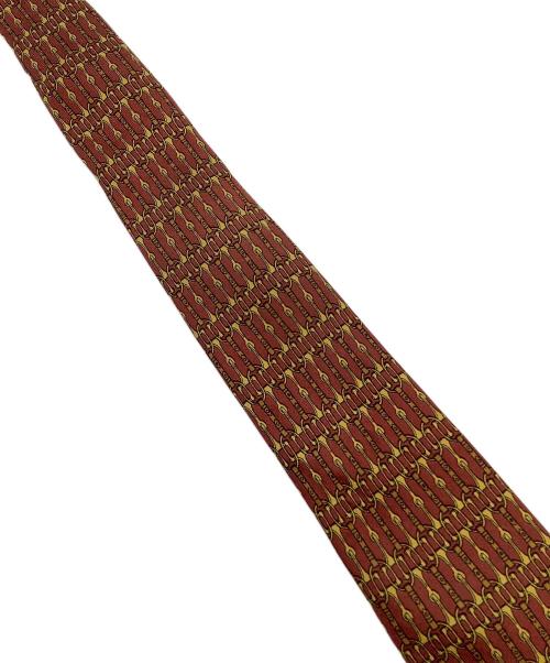 HERMES（エルメス）HERMES (エルメス) シルクネクタイ オレンジ×イエロー サイズ:記載なしの古着・服飾アイテム