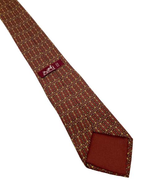 HERMES（エルメス）HERMES (エルメス) シルクネクタイ オレンジ×イエロー サイズ:記載なしの古着・服飾アイテム