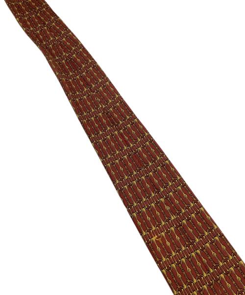 HERMES（エルメス）HERMES (エルメス) シルクネクタイ オレンジ×イエロー サイズ:記載なしの古着・服飾アイテム