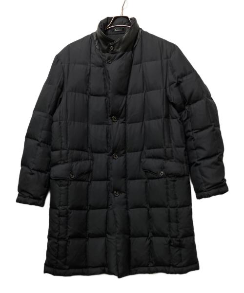 Aquascutum（アクアスキュータム）Aquascutum (アクアスキュータム) ダウンコート ブラック サイズ:Lの古着・服飾アイテム