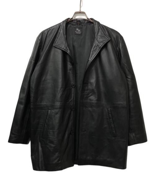 RHENIUM（レニウム）RHENIUM (レニウム) レザーコート ブラック サイズ:40の古着・服飾アイテム