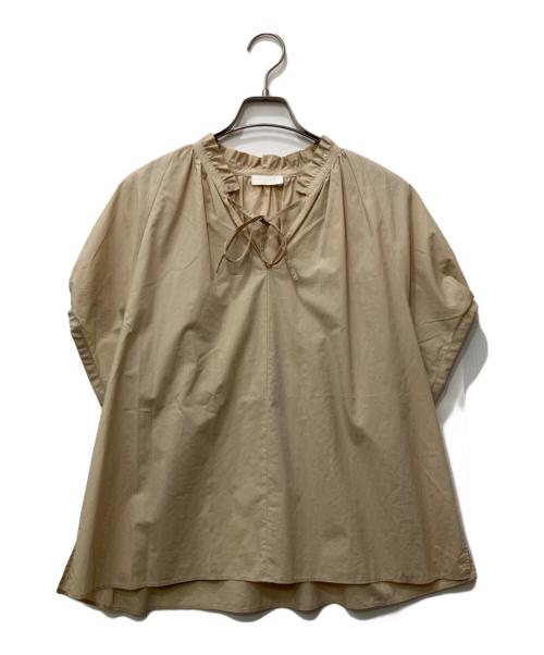 BALLSEY（ボールジィ）BALLSEY (ボールジィ) 半袖ブラウス ベージュ サイズ:36の古着・服飾アイテム