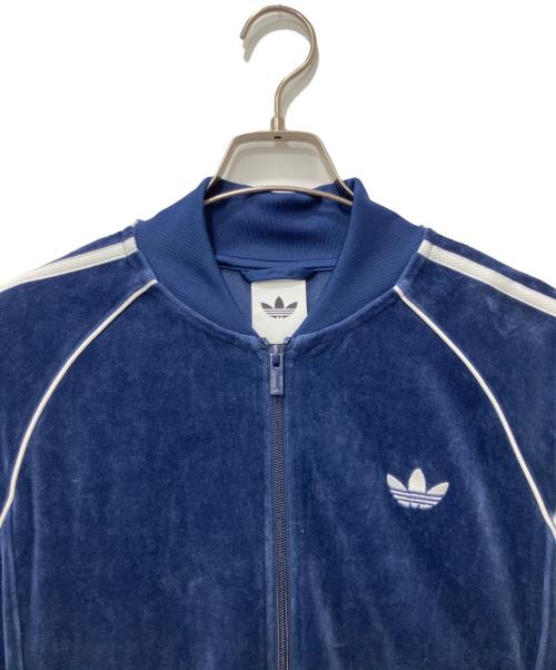 adidas Originals（アディダスオリジナル）adidas Originals (アディダスオリジナル) ベロアトラックジャケット ブルー サイズ:Lの古着・服飾アイテム