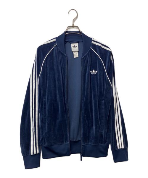 adidas Originals（アディダスオリジナル）adidas Originals (アディダスオリジナル) ベロアトラックジャケット ブルー サイズ:Lの古着・服飾アイテム